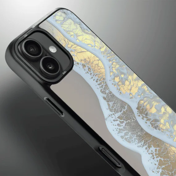 Etui do iPhone 16 IBIZU DropGuard Matt z MagSafe, RIVIERA, Reflect, Złote wybrzeże (7)