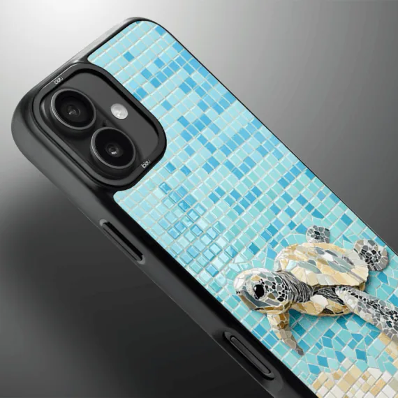Etui do iPhone 16 Plus IBIZU DropGuard Matt z MagSafe, RIVIERA, Moderns Classics, Żółw Caretta (3)