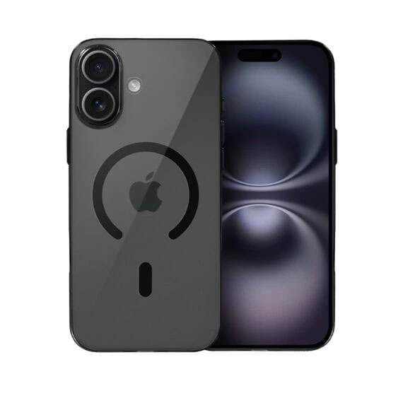 Etui do iPhone 16 Prisma Slim z MagSafe, cienkie z twardym tyłem, czarne (1)