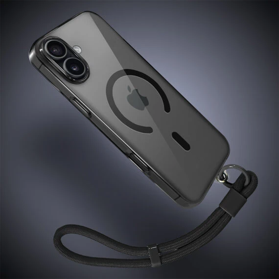 Etui do iPhone 16 Prisma Slim z MagSafe, cienkie z twardym tyłem, czarne (5)