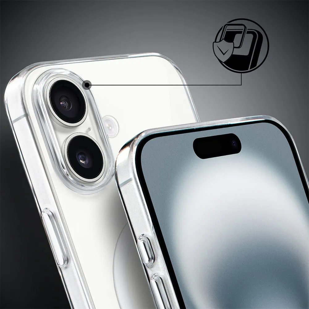 Etui do iPhone 16 Prisma Slim z MagSafe, cienkie z twardym tyłem, przeźroczyste (6)