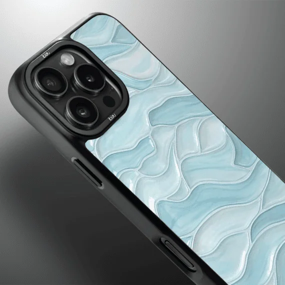 Etui do iPhone 16 Pro Max IBIZU DropGuard Matt z MagSafe, RIVIERA, Aqua Glass, Błękitne Fale (3)
