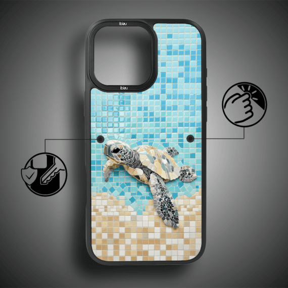 Etui do iPhone 16 Pro Max IBIZU DropGuard Matt z MagSafe, RIVIERA, Moderns Classics, Żółw Caretta (8)