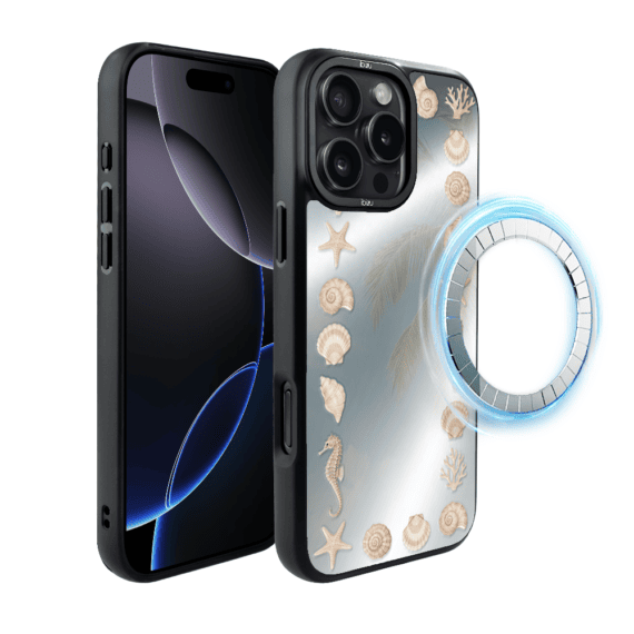 Etui do iPhone 16 Pro Max IBIZU DropGuard Matt z MagSafe, RIVIERA, Reflect, Muszelkowe lustro (3)