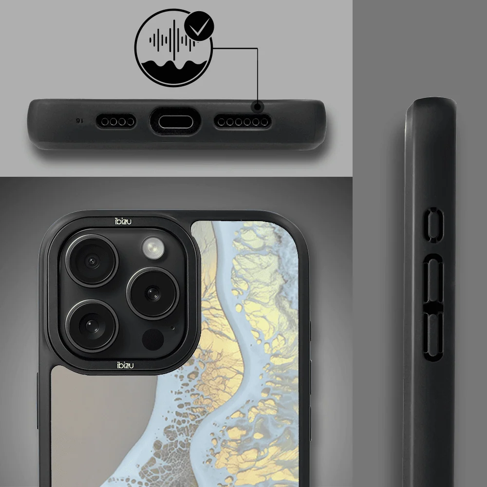 Etui do iPhone 16 Pro Max IBIZU DropGuard Matt z MagSafe, RIVIERA, Reflect, Złote wybrzeże (1)