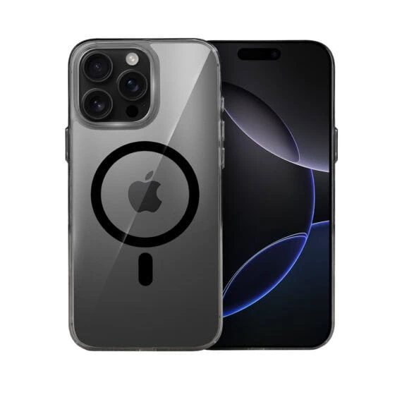 Etui do iPhone 16 Pro Prisma Slim z MagSafe, cienkie z twardym tyłem, czarne (4)