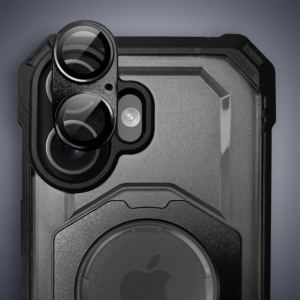 Etui do iPhone 17 Hex Armor Stand, z MagSafe i podstawką, czarne (2)