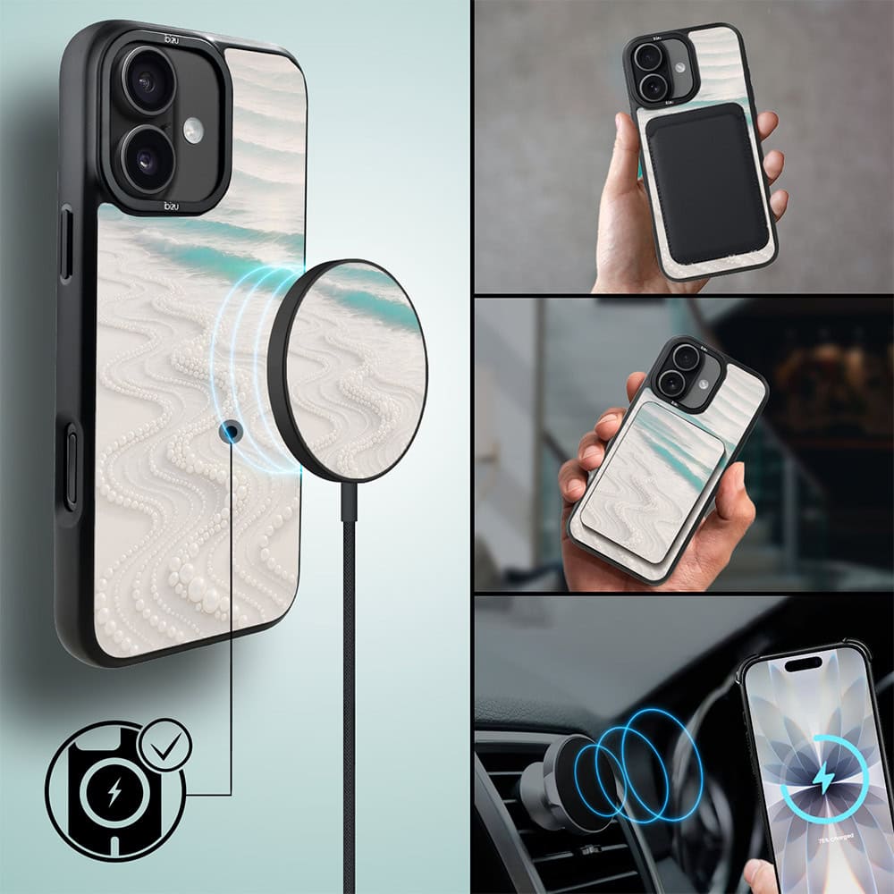 Etui do iPhone 17 IBIZU DropGuard Matt z MagSafe, RIVIERA, Amalfi, Koralowa plaża (3)