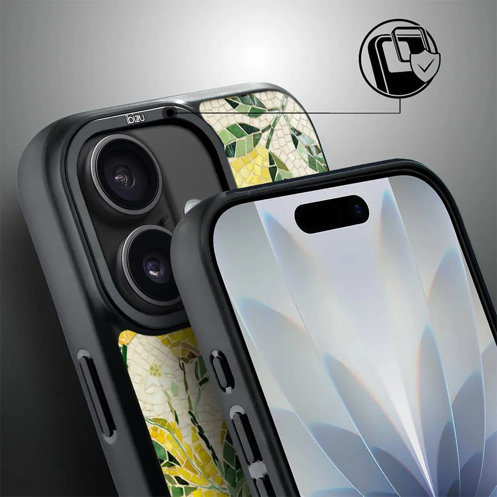 Etui do iPhone 17 IBIZU DropGuard Matt z MagSafe, RIVIERA, Modern Classics, Cytrynowe gaje (6)