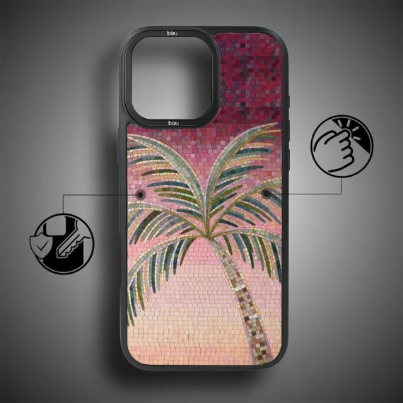 Etui do iPhone 17 IBIZU DropGuard Matt z MagSafe, RIVIERA, Modern Classics, Kalabryjska Palma (1)