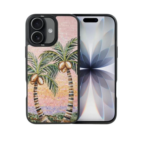 Etui do iPhone 17 IBIZU DropGuard Matt z MagSafe, RIVIERA, Modern Classics, Sycylijska palma (1)