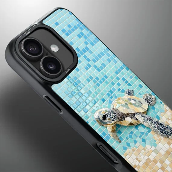 Etui do iPhone 17 IBIZU DropGuard Matt z MagSafe, RIVIERA, Moderns Classics, Żółw Caretta (5)