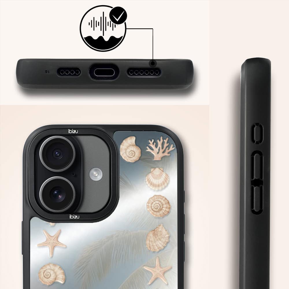 Etui do iPhone 17 IBIZU DropGuard Matt z MagSafe, RIVIERA, Reflect, Muszelkowe lustro (2)