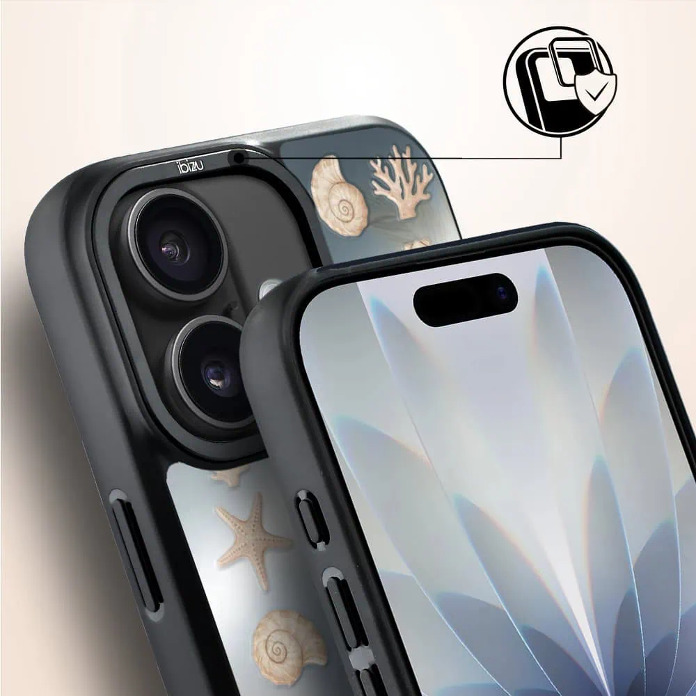 Etui do iPhone 17 IBIZU DropGuard Matt z MagSafe, RIVIERA, Reflect, Muszelkowe lustro (3)