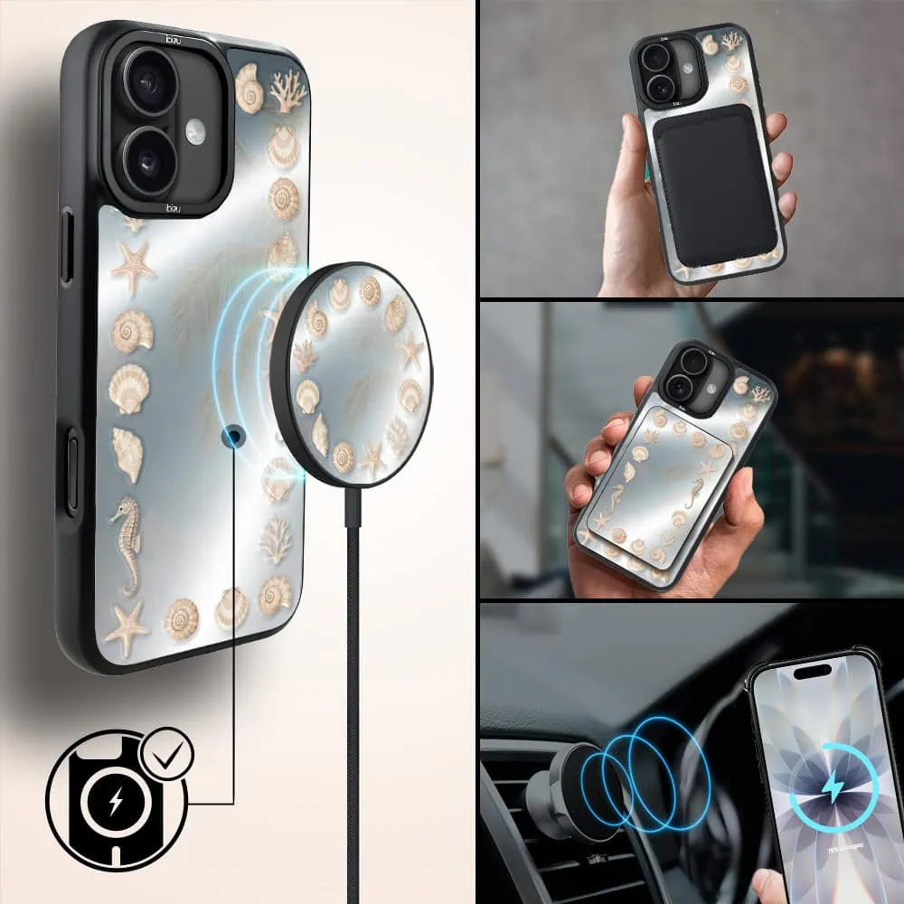 Etui do iPhone 17 IBIZU DropGuard Matt z MagSafe, RIVIERA, Reflect, Muszelkowe lustro (5)