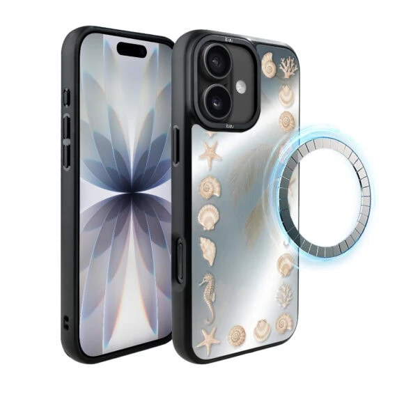 Etui do iPhone 17 IBIZU DropGuard Matt z MagSafe, RIVIERA, Reflect, Muszelkowe lustro (7)