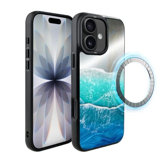 Etui do iPhone 17 IBIZU DropGuard Matt z MagSafe, RIVIERA, Reflect, Szafirowy ocean (2)