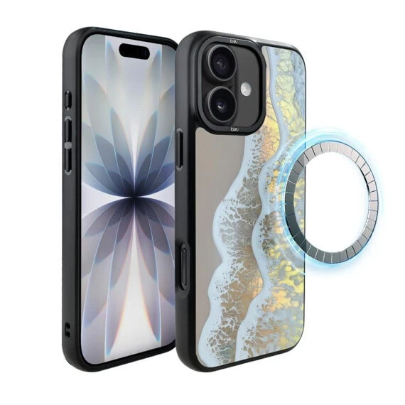 Etui do iPhone 17 IBIZU DropGuard Matt z MagSafe, RIVIERA, Reflect, Złote wybrzeże (1)