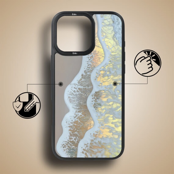 Etui do iPhone 17 IBIZU DropGuard Matt z MagSafe, RIVIERA, Reflect, Złote wybrzeże (2)