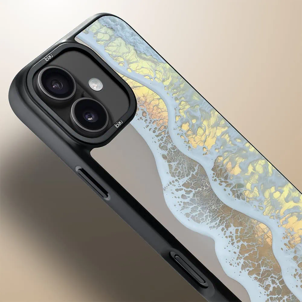 Etui do iPhone 17 IBIZU DropGuard Matt z MagSafe, RIVIERA, Reflect, Złote wybrzeże (4)
