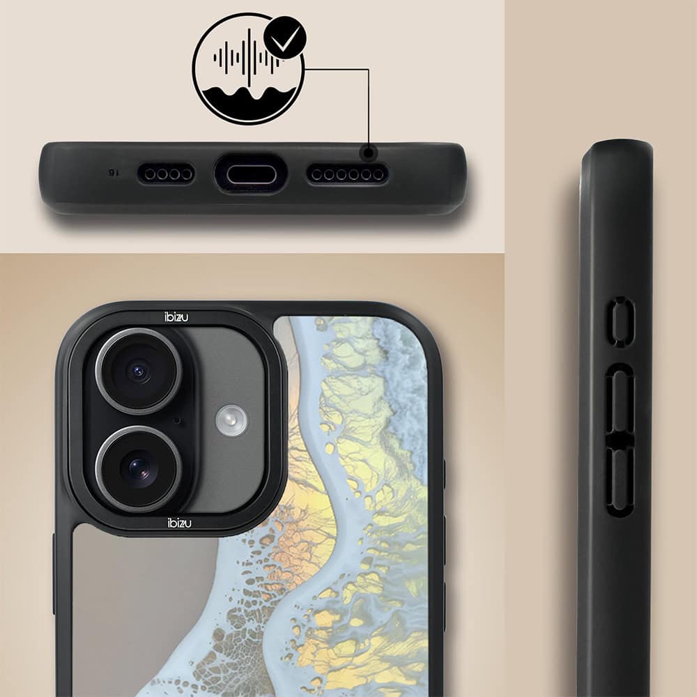 Etui do iPhone 17 IBIZU DropGuard Matt z MagSafe, RIVIERA, Reflect, Złote wybrzeże (6)