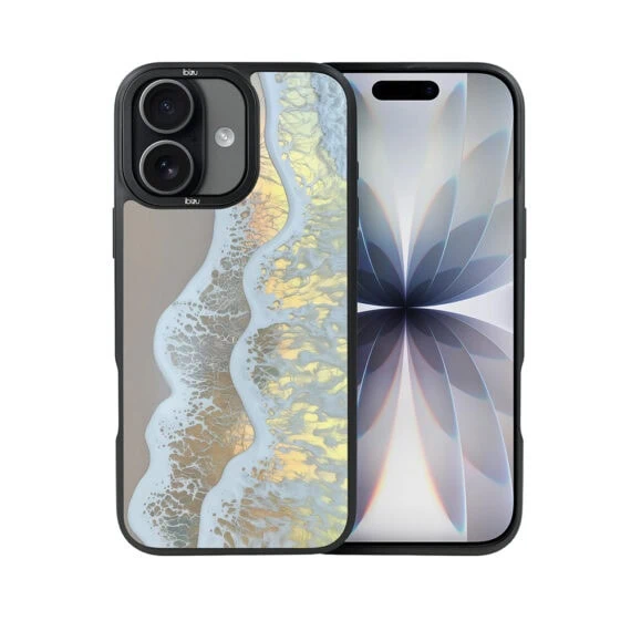 Etui do iPhone 17 IBIZU DropGuard Matt z MagSafe, RIVIERA, Reflect, Złote wybrzeże (8)
