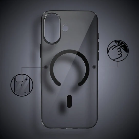 Etui do iPhone 17 Prisma Slim z MagSafe, cienkie z twardym tyłem, czarne (7)