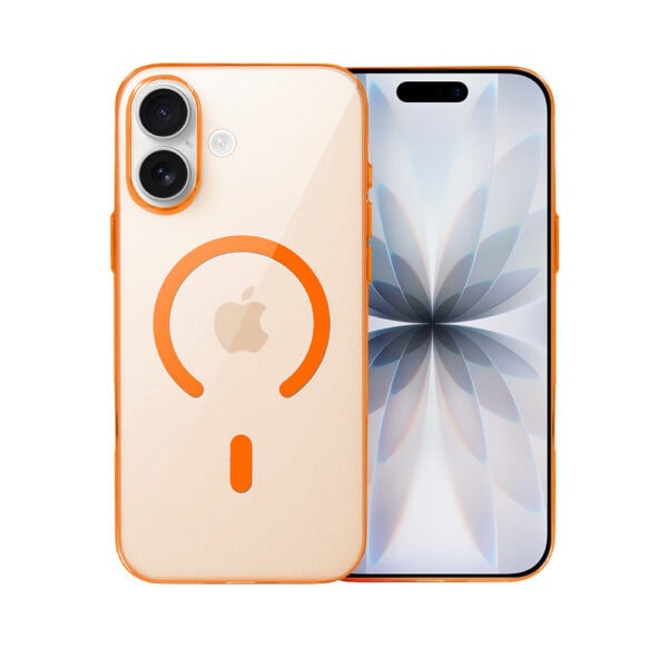 Etui do iPhone 17 Prisma Slim z MagSafe, cienkie z twardym tyłem, pomarańczowe