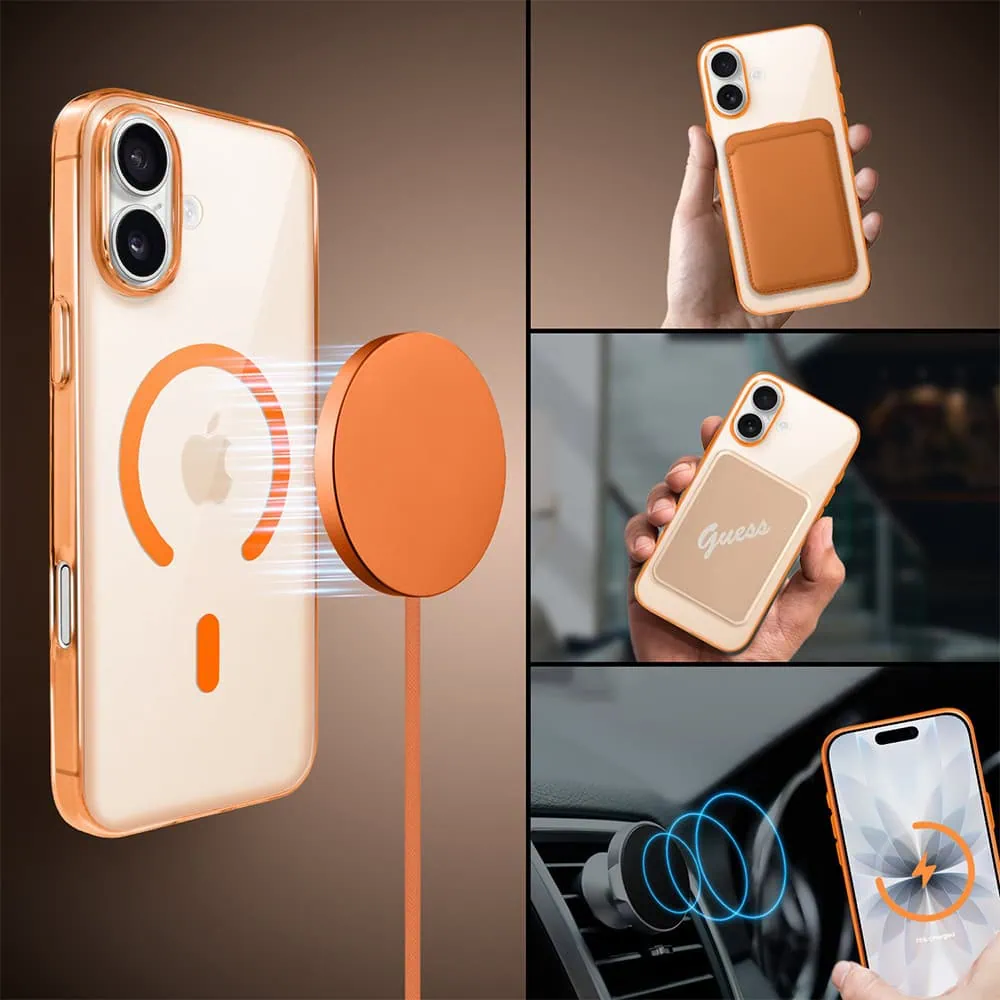 Etui do iPhone 17 Prisma Slim z MagSafe, cienkie z twardym tyłem, pomarańczowe (4)