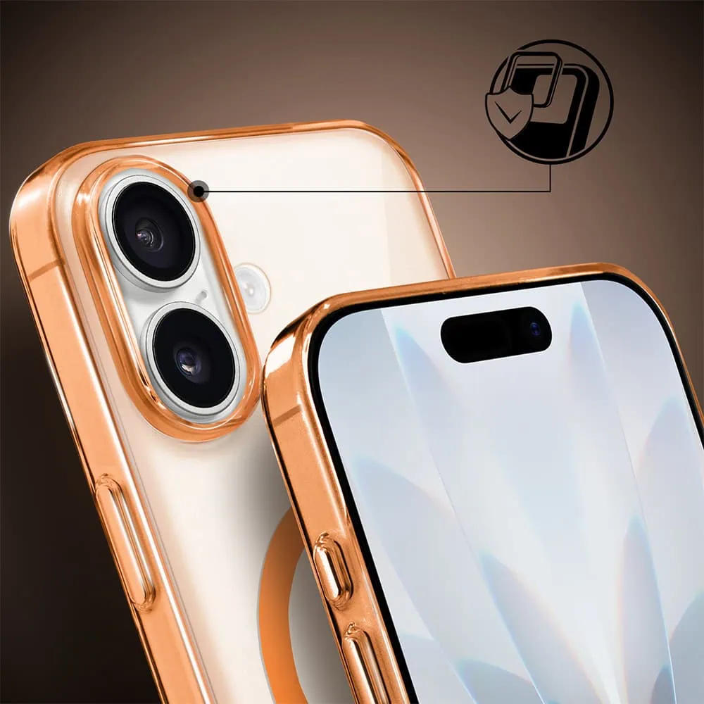 Etui do iPhone 17 Prisma Slim z MagSafe, cienkie z twardym tyłem, pomarańczowe (6)