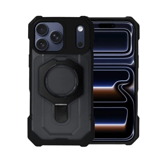 Etui do iPhone 17 Pro Hex Armor Stand, z MagSafe i podstawką, czarne (5)