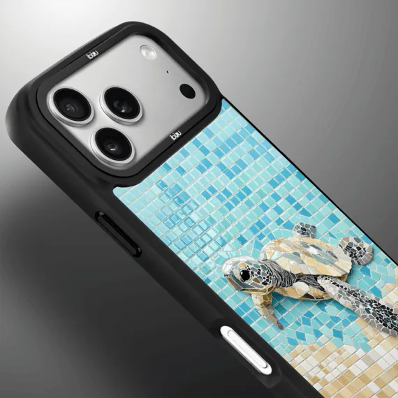 Etui do iPhone 17 Pro IBIZU DropGuard Matt z MagSafe, RIVIERA, Moderns Classics, Żółw Caretta4