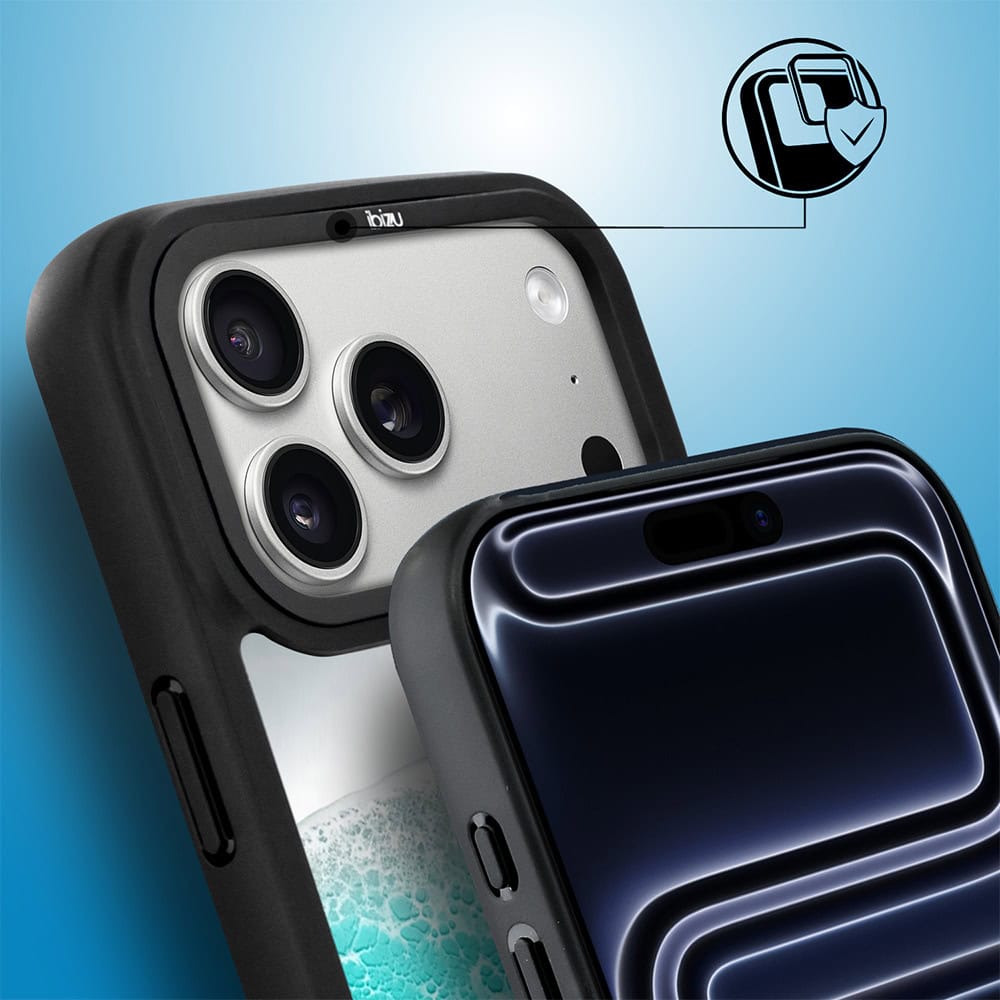 Etui do iPhone 17 Pro IBIZU DropGuard Matt z MagSafe, RIVIERA, Reflect, Szafirowy ocean (6)