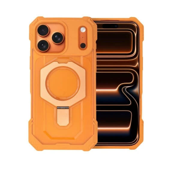 Etui do iPhone 17 Pro Max Hex Armor Stand, z MagSafe i podstawką, pomarańczowe1