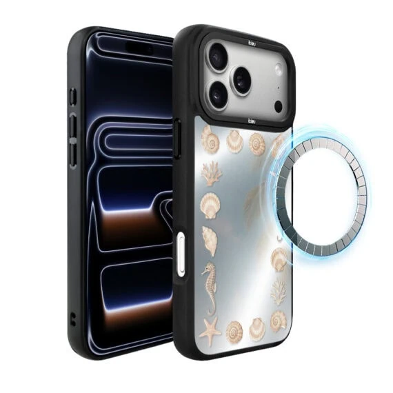 Etui do iPhone 17 Pro Max IBIZU DropGuard Matt z MagSafe, RIVIERA, Reflect, Muszelkowe lustro (7)