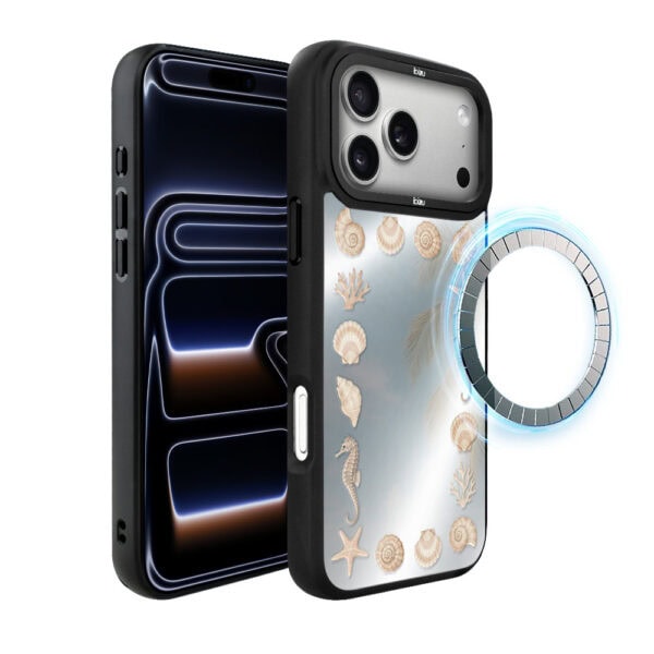 Etui do iPhone 17 Pro Max IBIZU DropGuard Matt z MagSafe, RIVIERA, Reflect, Muszelkowe lustro
