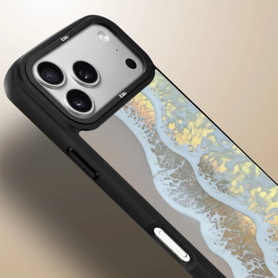 Etui do iPhone 17 Pro Max IBIZU DropGuard Matt z MagSafe, RIVIERA, Reflect, Złote wybrzeże (4)