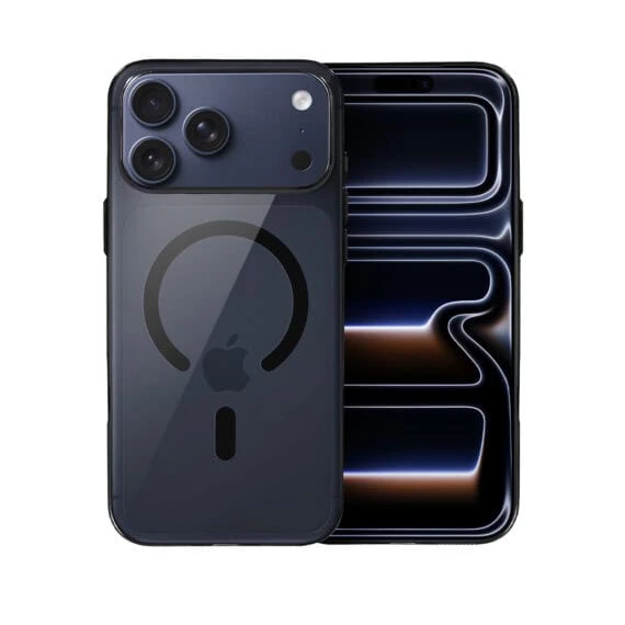 Etui do iPhone 17 Pro Prisma Slim z MagSafe, cienkie z twardym tyłem, czarne (2)