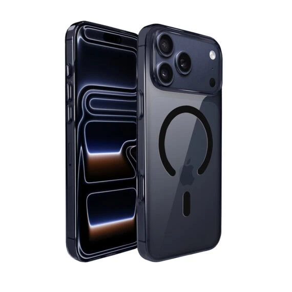 Etui do iPhone 17 Pro Prisma Slim z MagSafe, cienkie z twardym tyłem, czarne (3)