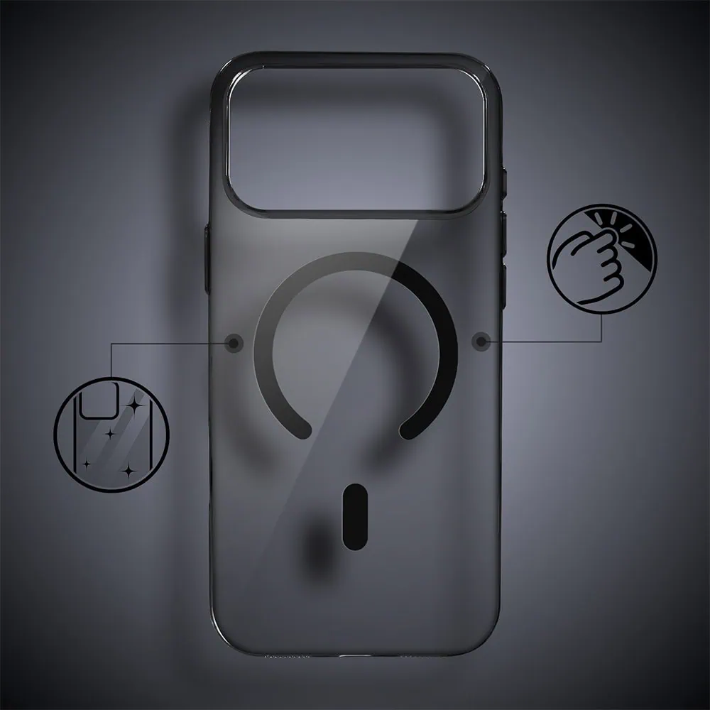 Etui do iPhone 17 Pro Prisma Slim z MagSafe, cienkie z twardym tyłem, czarne (4)