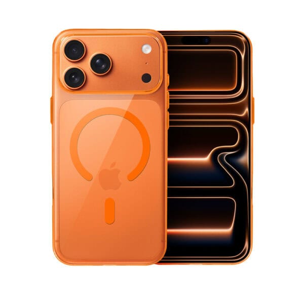Etui do iPhone 17 Pro Max Prisma Slim z MagSafe, cienkie z twardym tyłem, pomarańczowe
