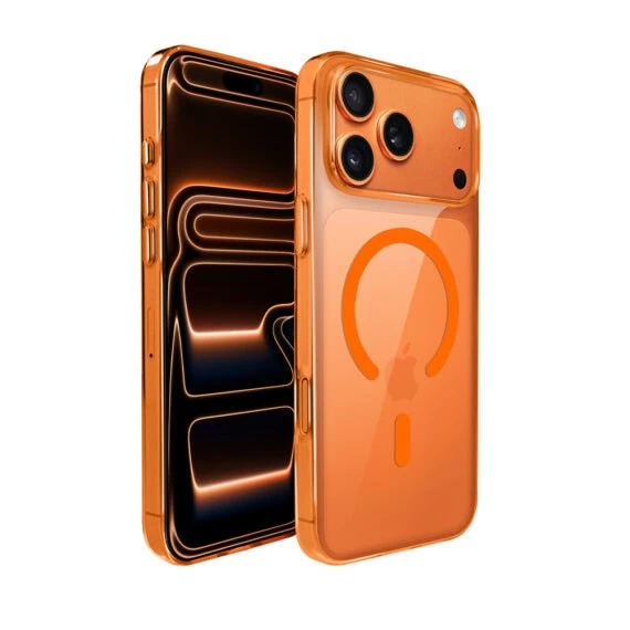 Etui do iPhone 17 Pro Prisma Slim z MagSafe, cienkie z twardym tyłem, pomarańczowe (2)