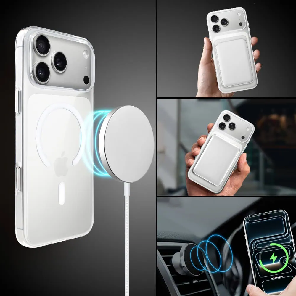 Etui do iPhone 17 Pro Prisma Slim z MagSafe, cienkie z twardym tyłem, przeźroczyste4