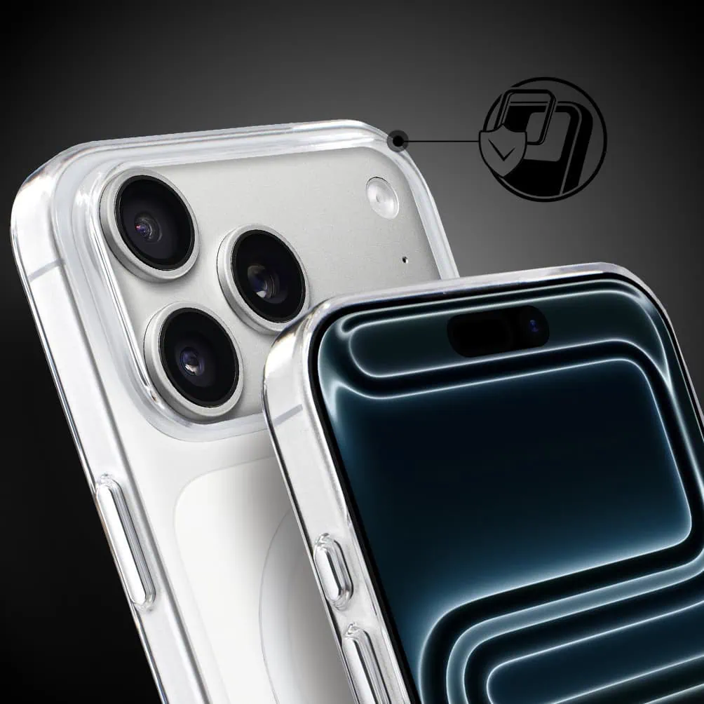 Etui do iPhone 17 Pro Prisma Slim z MagSafe, cienkie z twardym tyłem, przeźroczyste6