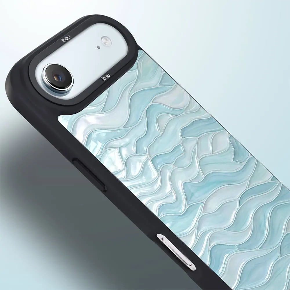 Etui do iPhone Air IBIZU DropGuard Matt z MagSafe, RIVIERA, Aqua Glass, Błękitne Fale (5)