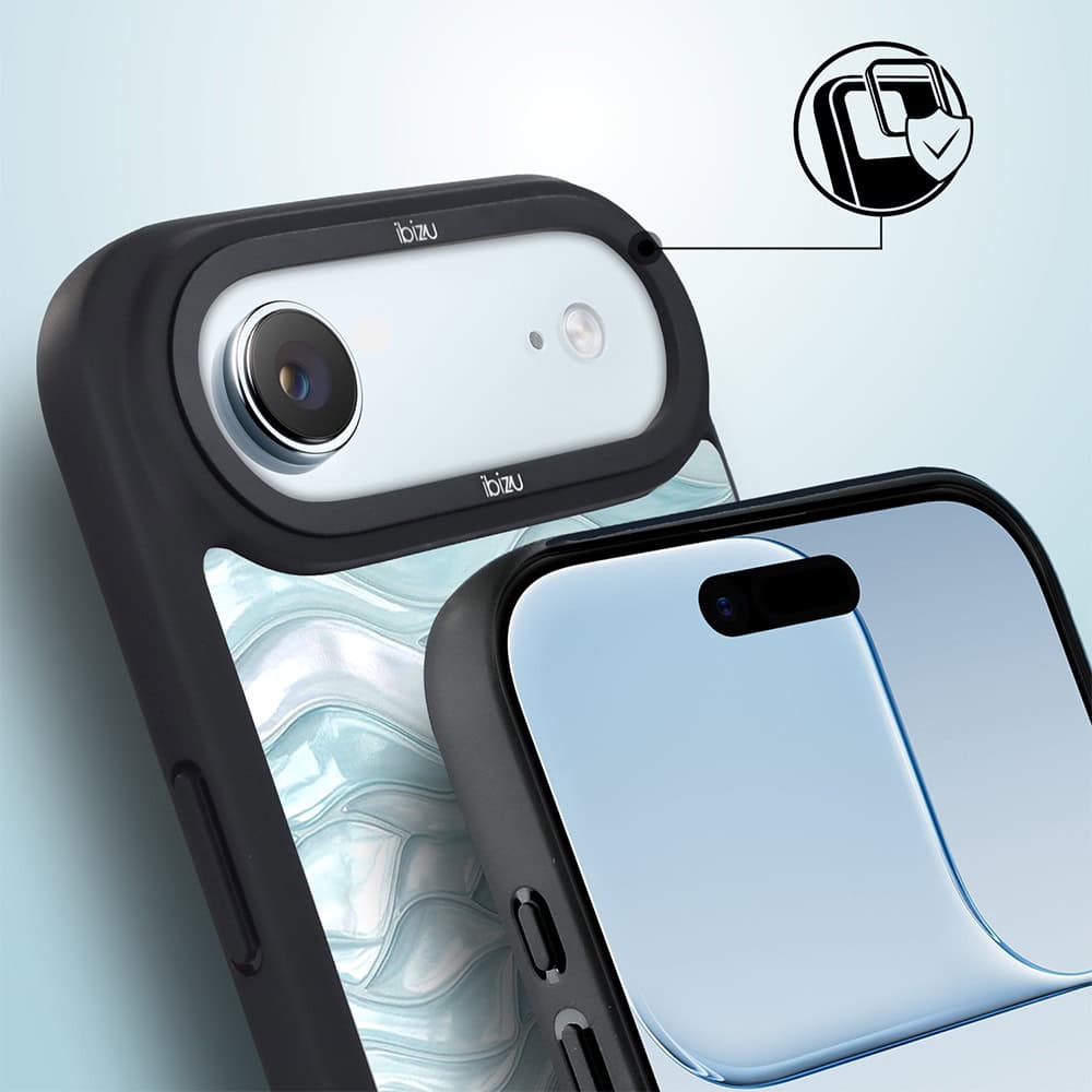 Etui do iPhone Air IBIZU DropGuard Matt z MagSafe, RIVIERA, Aqua Glass, Błękitne Fale (6)