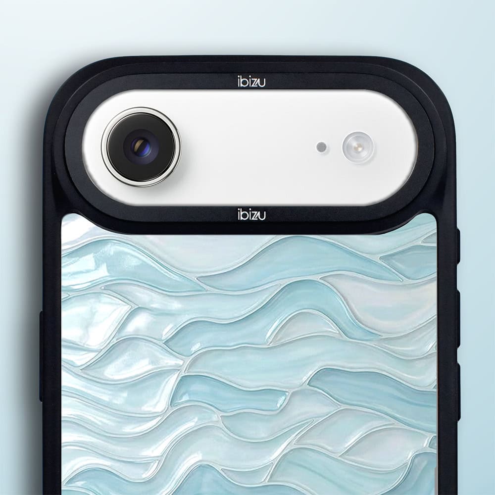 Etui do iPhone Air IBIZU DropGuard Matt z MagSafe, RIVIERA, Aqua Glass, Błękitne Fale (8)