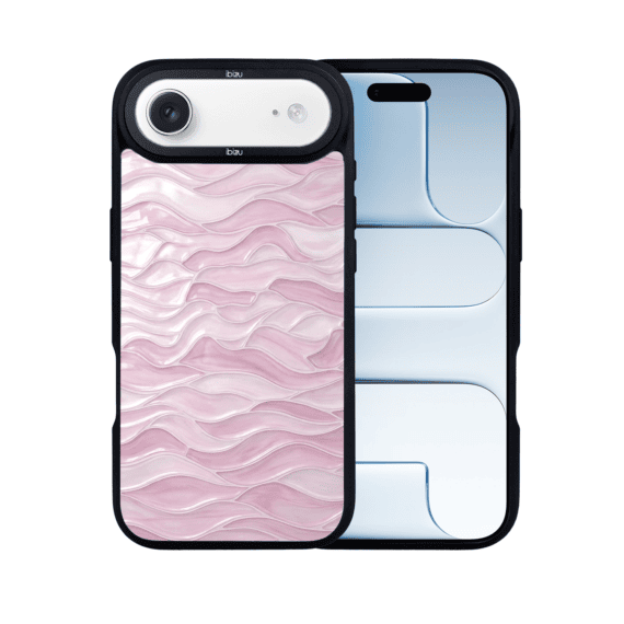 Etui do iPhone Air IBIZU DropGuard Matt z MagSafe, RIVIERA, Aqua Glass, Różowe Fale (8)