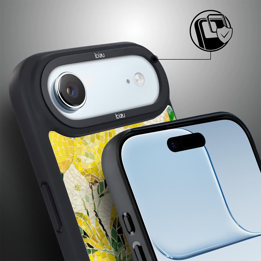 Etui do iPhone Air IBIZU DropGuard Matt z MagSafe, RIVIERA, Modern Classics, Cytrynowe gaje (6)