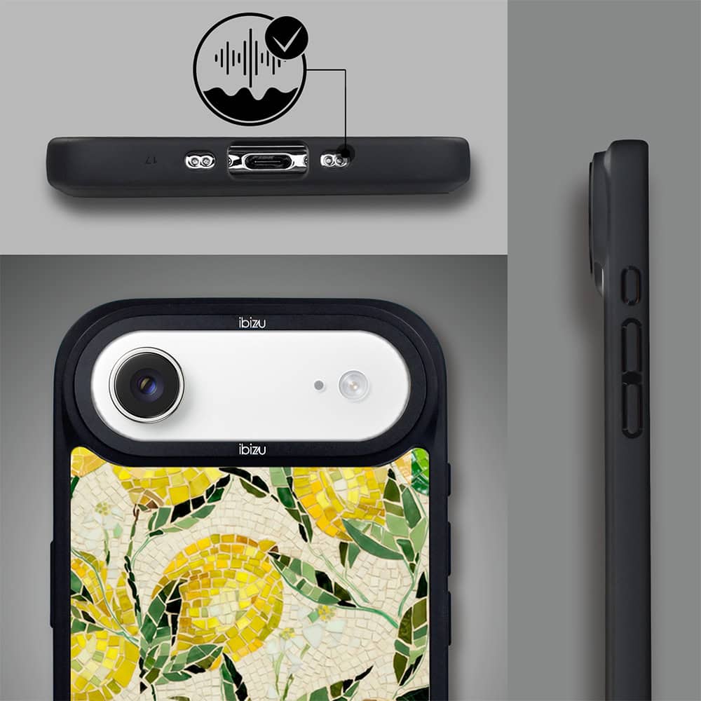 Etui do iPhone Air IBIZU DropGuard Matt z MagSafe, RIVIERA, Modern Classics, Cytrynowe gaje (7)